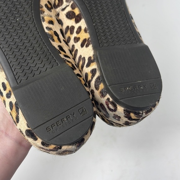 Sperry Calf Hair Leopard and Gold Slip On Shoe - Picture 11 of 13